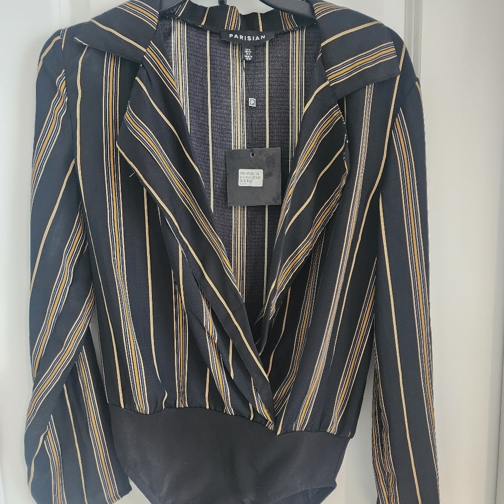 Parisian Works Black and Gold Bodysuit